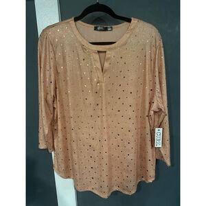 Women's CURE. Rose Gold 3/4 Sleeve Tee XL